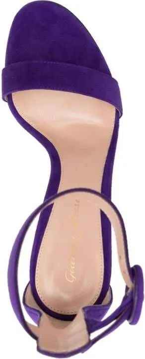 Gianvito Rossi Purple Suede Sandals Portofino 85mm