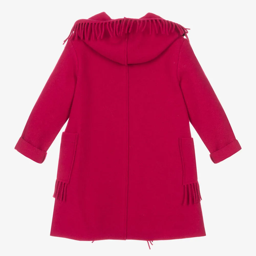 Fuchsia Pink Wool Coat for Girls: Shop Now