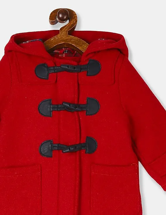 Girls' Stylish Red Hooded Duffle Coat by GAP