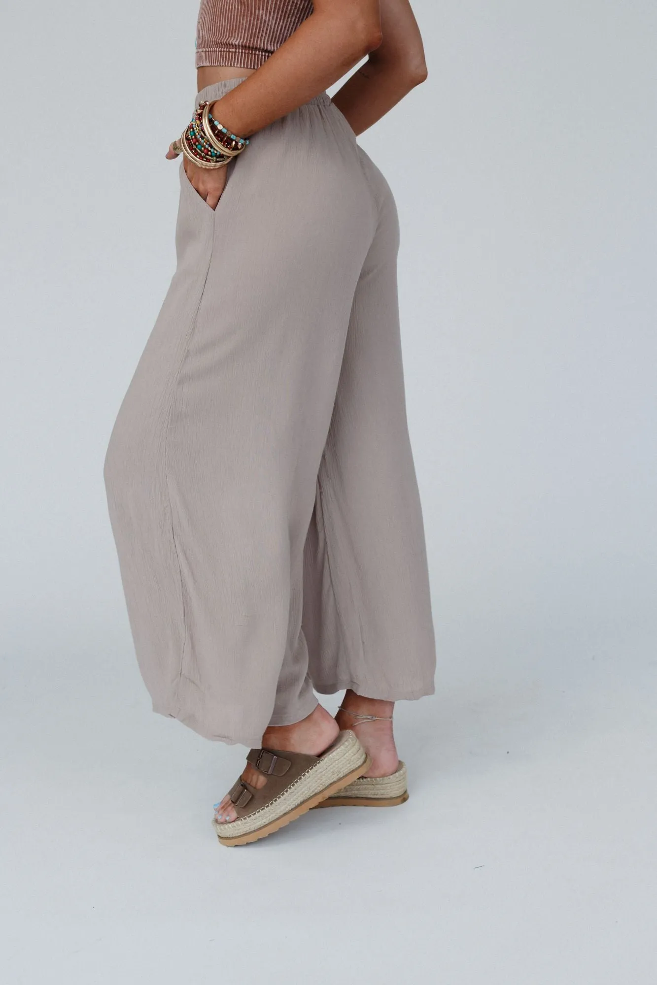 Ash Mocha Wide Leg Pants in Go With The Flow Style