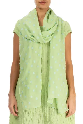 Green Dotty Sorbet Silk Scarf