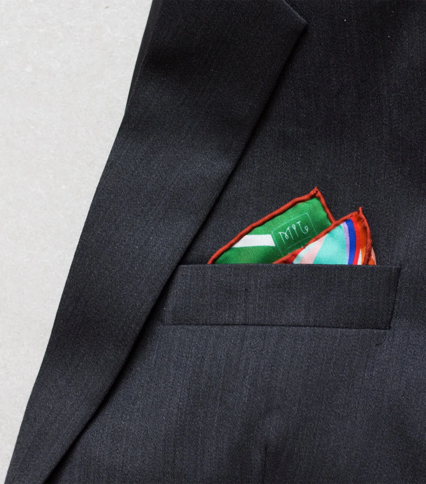 Green Lechon Pocket Square