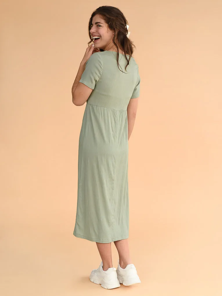 Green Square Neckline Dress by Alice