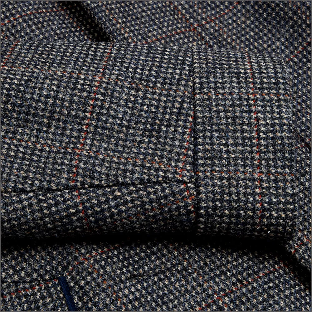 Grey Check Car Coat by Douglas Frampton