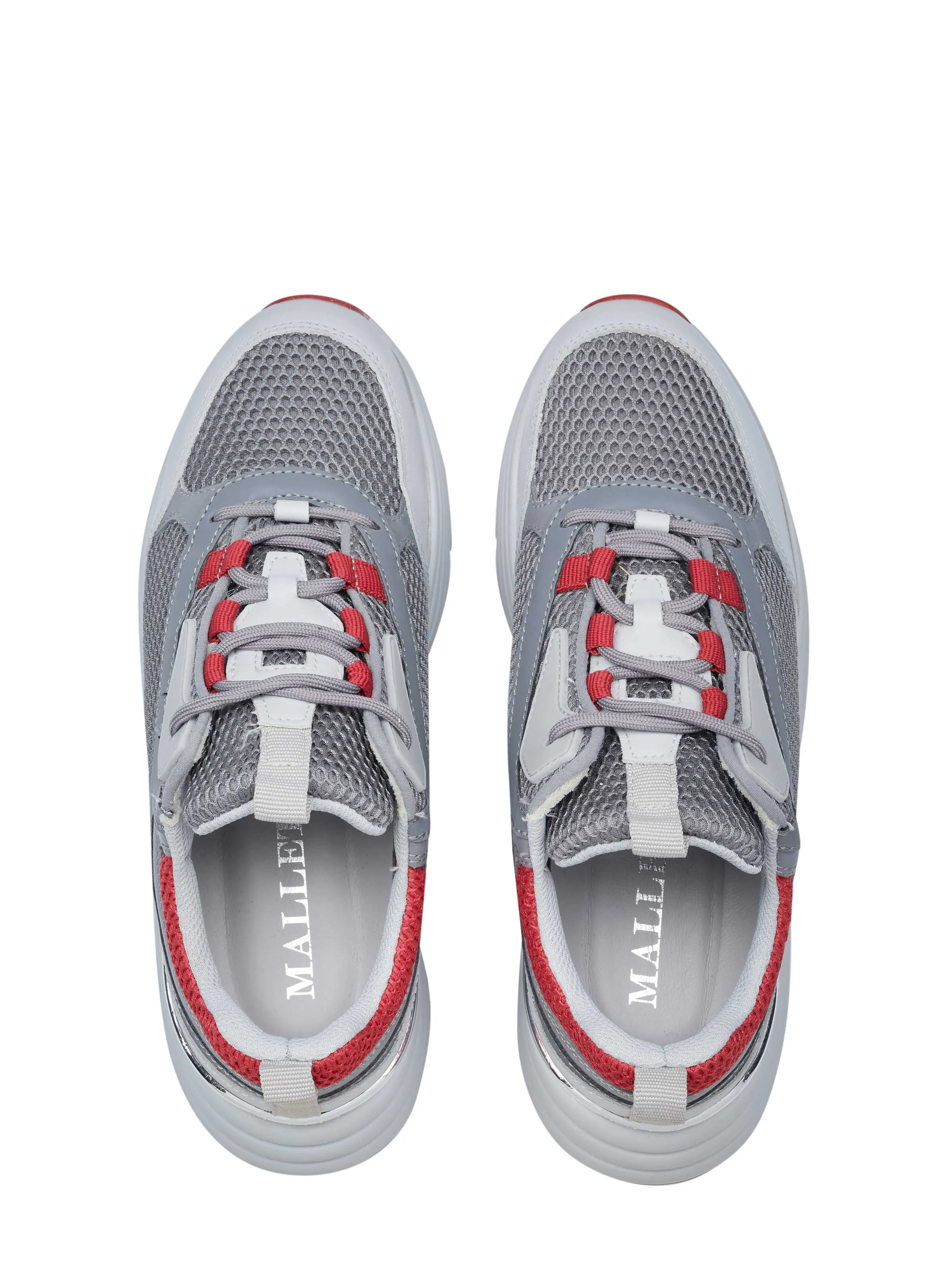 Grey Red Mallet Shoes