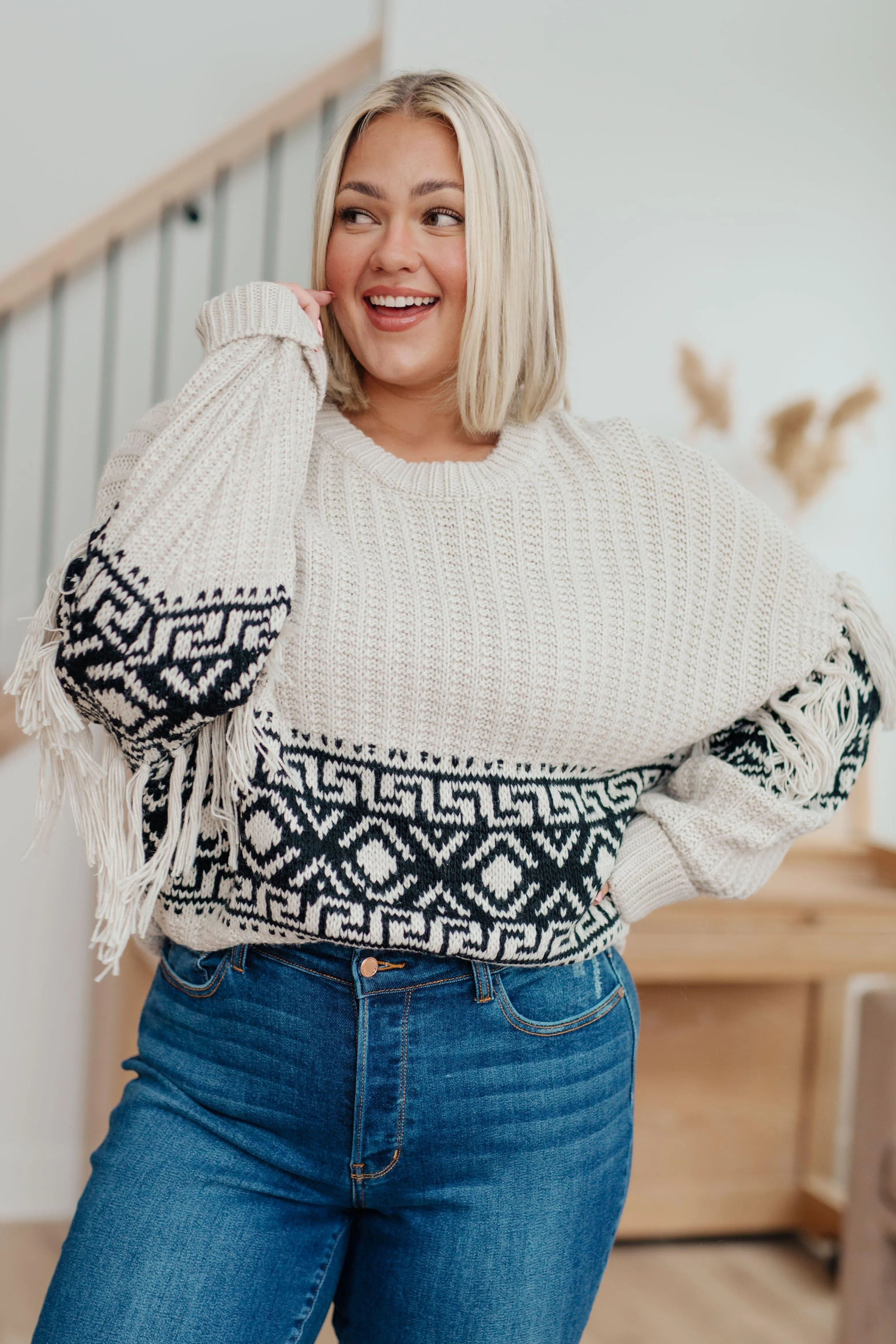 HAPTICS Fringe Detail Sweater - In Stock & On Sale Now