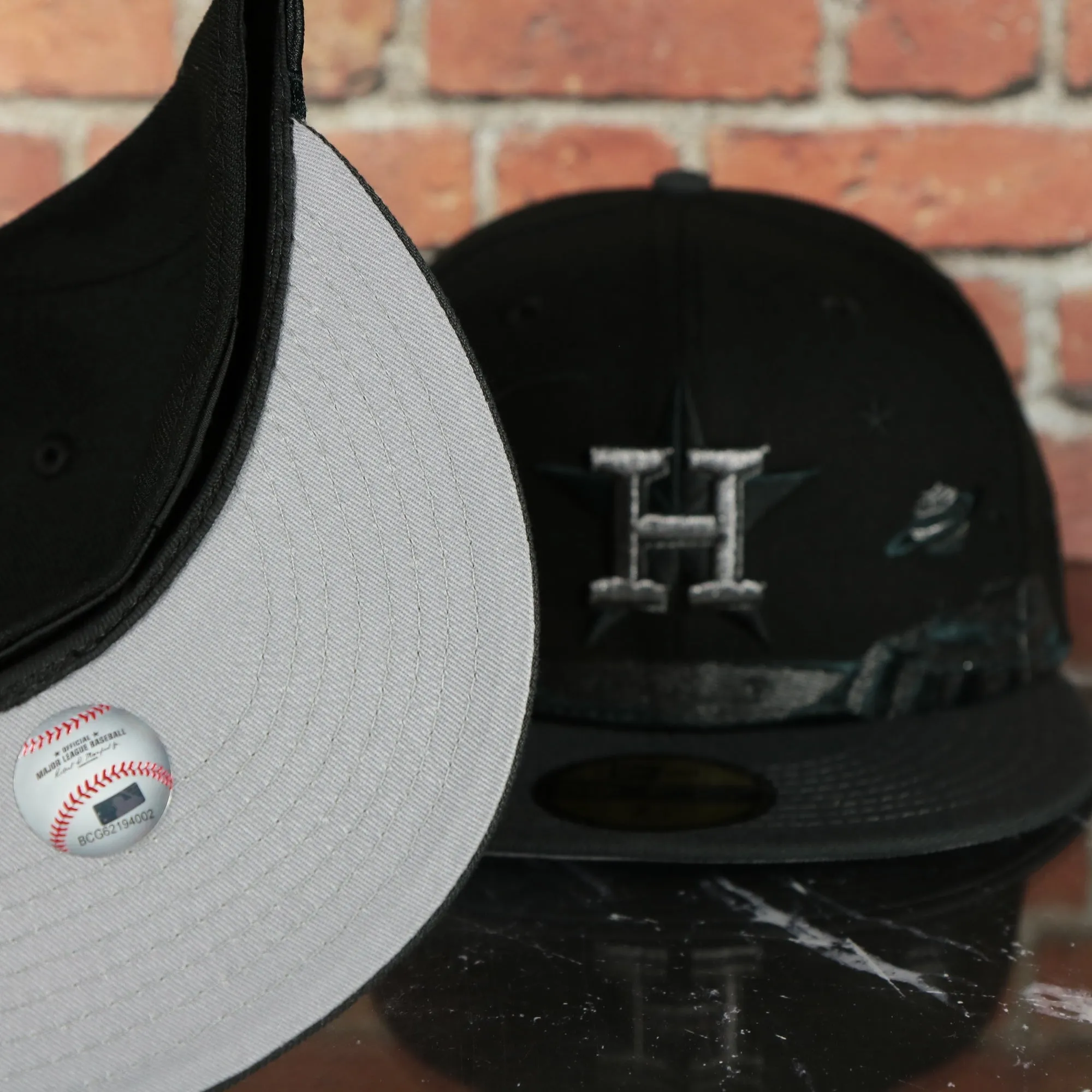 Houston Astros Planetary Space Grey Black Fitted Cap