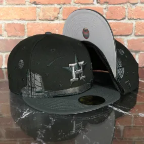 Houston Astros Planetary Space Grey Black Fitted Cap