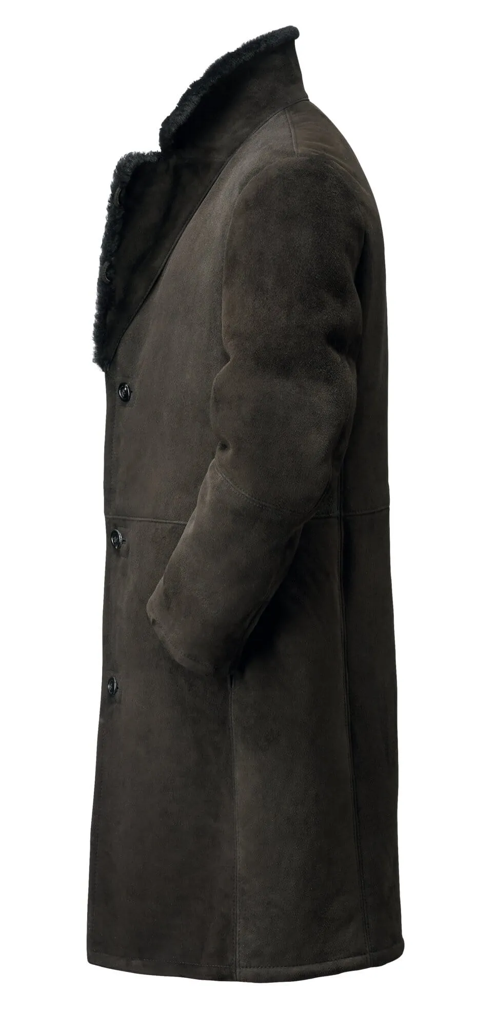 Iceland lamb coat for men in Anthracite color from Manufactum.