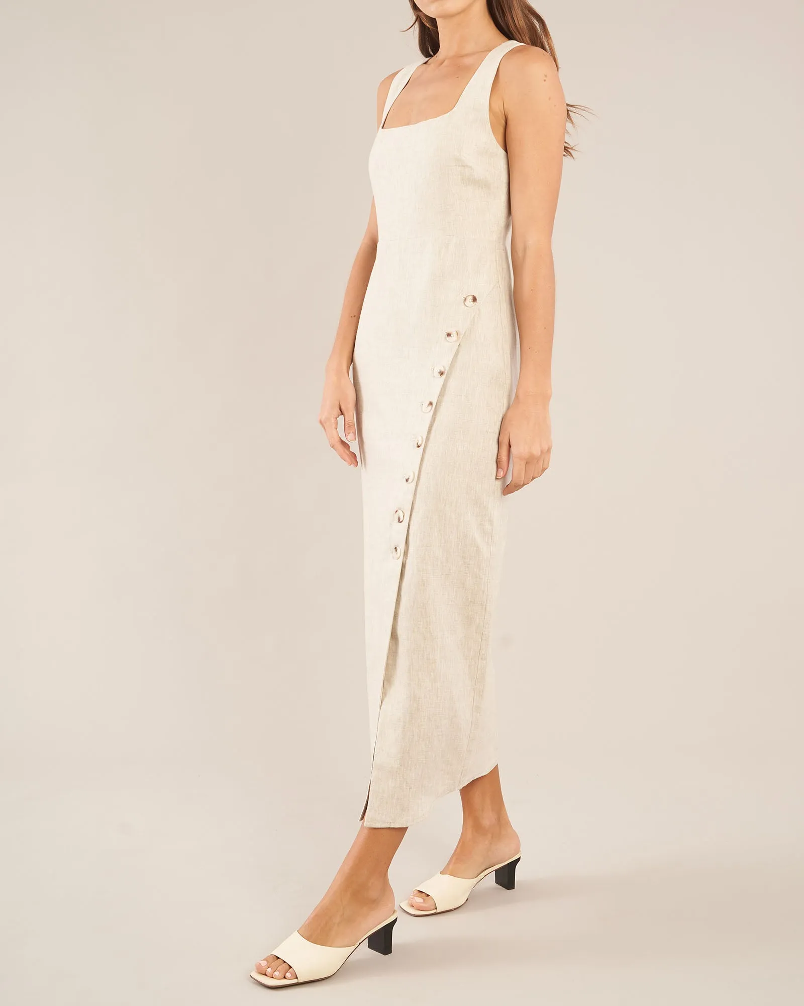 Imari Linen Midi Dress - Natural: Best Keywords for Google Ranking