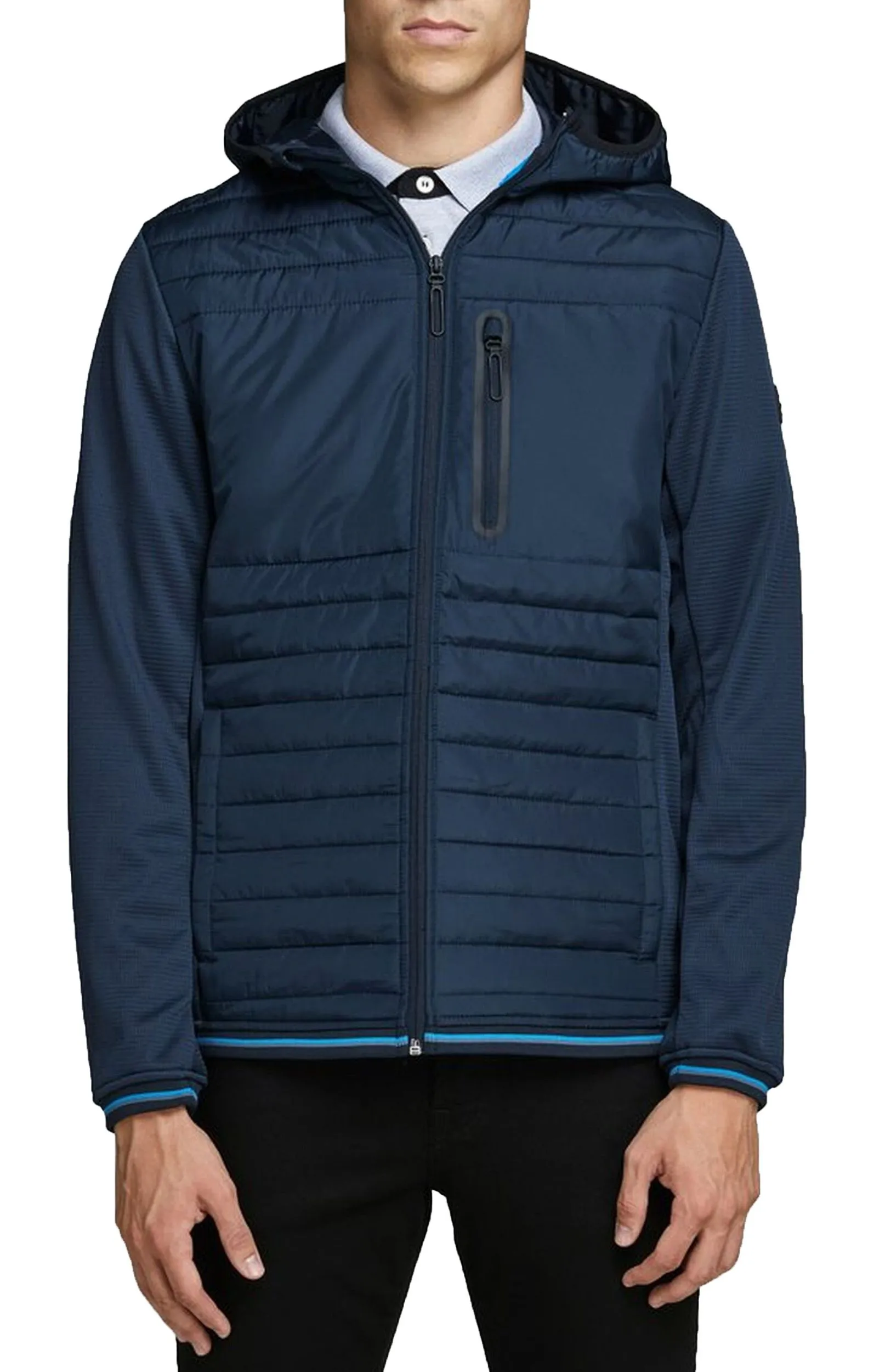 Jack and Jones Core Triple Hooded Jacket in Sky Captain