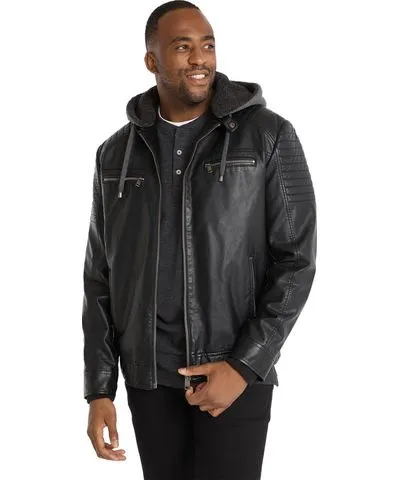 Dane Biker Jacket for Big & Tall Men by Johnny Bigg