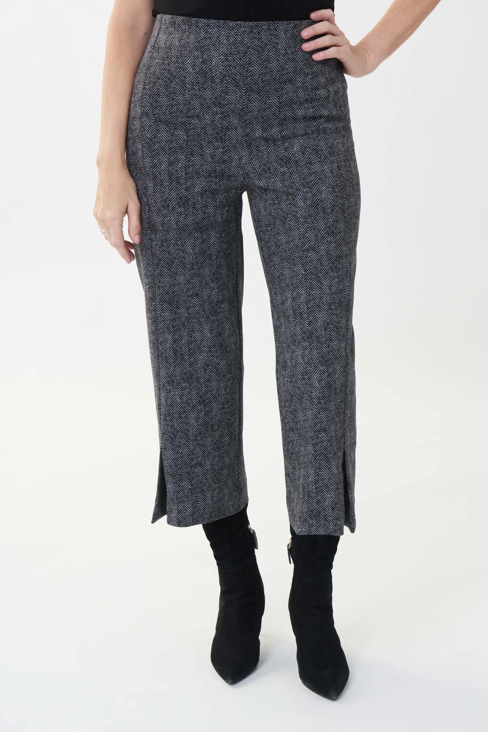 Joseph Ribkoff Herringbone Culotte Pant