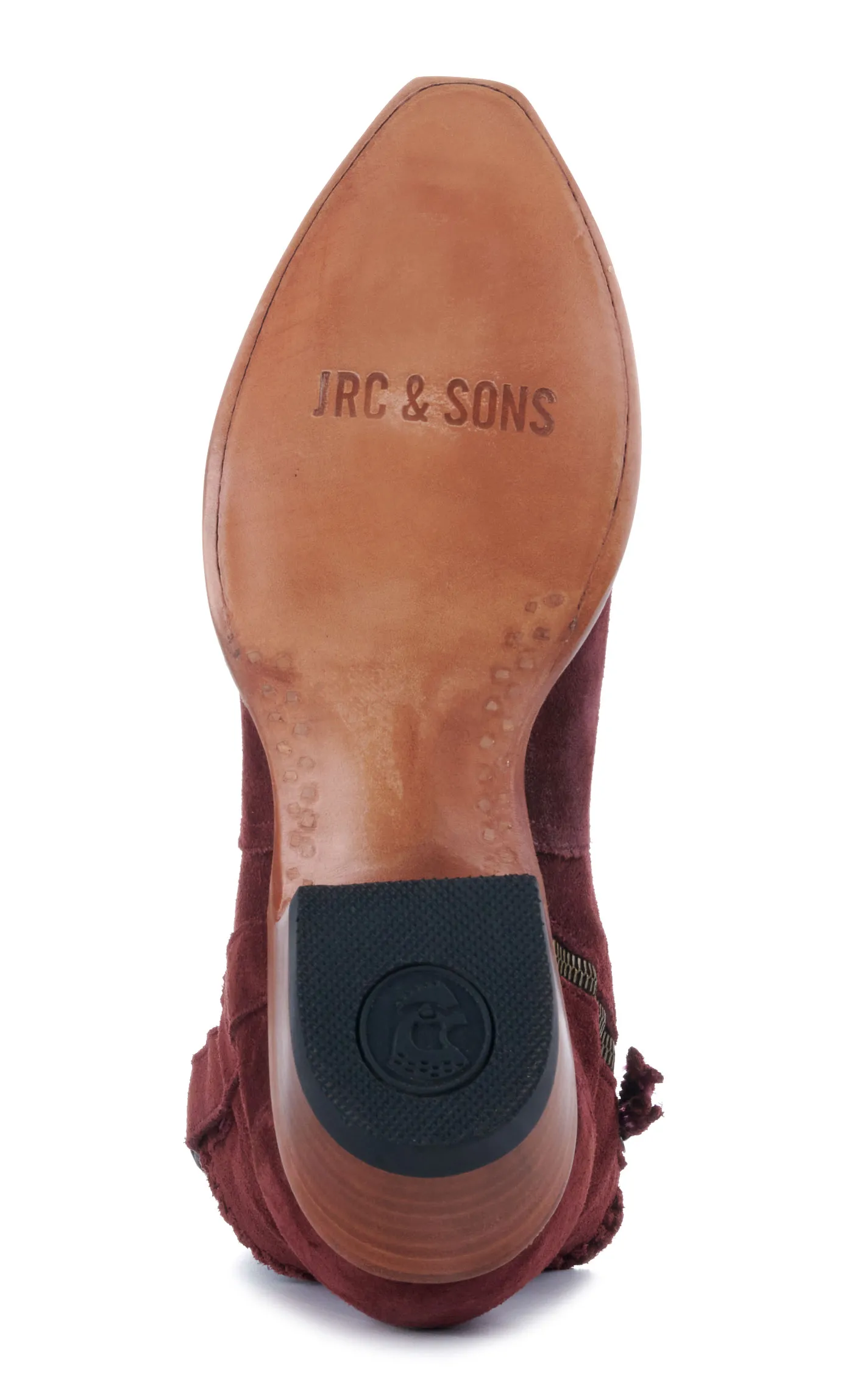 JRC & Sons Women's Wine Morgan Water-Resistant Suede Snip Toe Booties