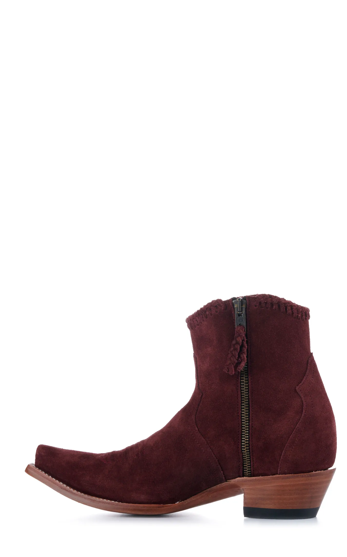 JRC & Sons Women's Wine Morgan Water-Resistant Suede Snip Toe Booties