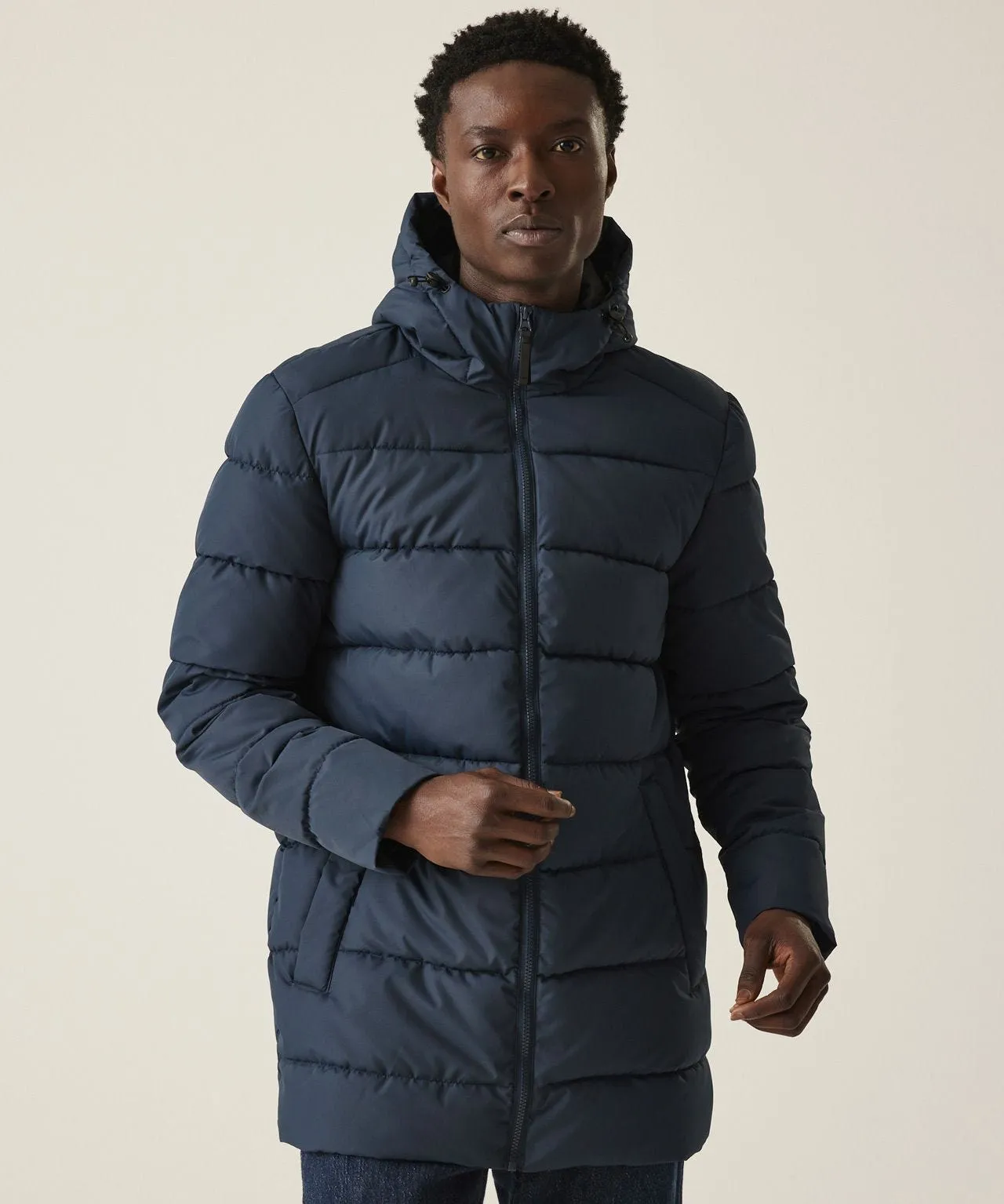 Long Quilted Mens Coat