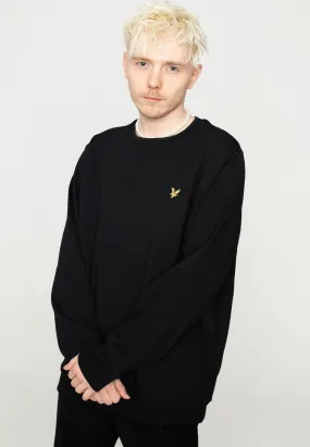 Lyle & Scott - Jet Black Inset Crew Neck Sweater