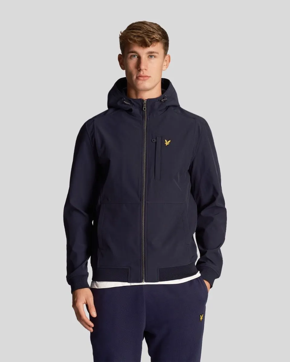 Dark Navy Lyle & Scott Hooded Lightweight Softshell Jacket