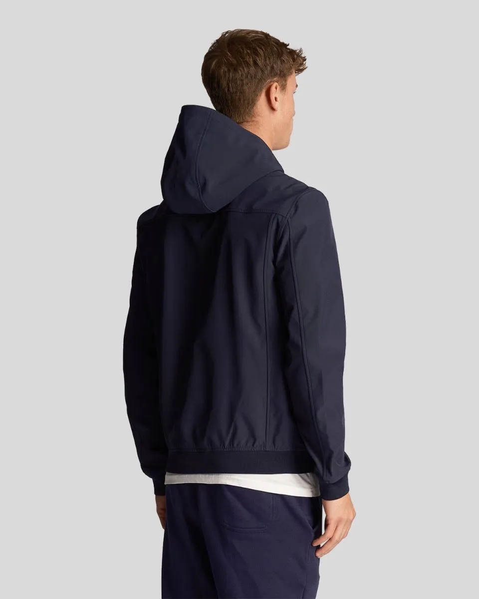 Dark Navy Lyle & Scott Hooded Lightweight Softshell Jacket