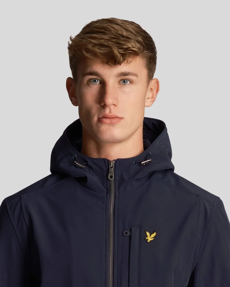 Dark Navy Lyle & Scott Hooded Lightweight Softshell Jacket