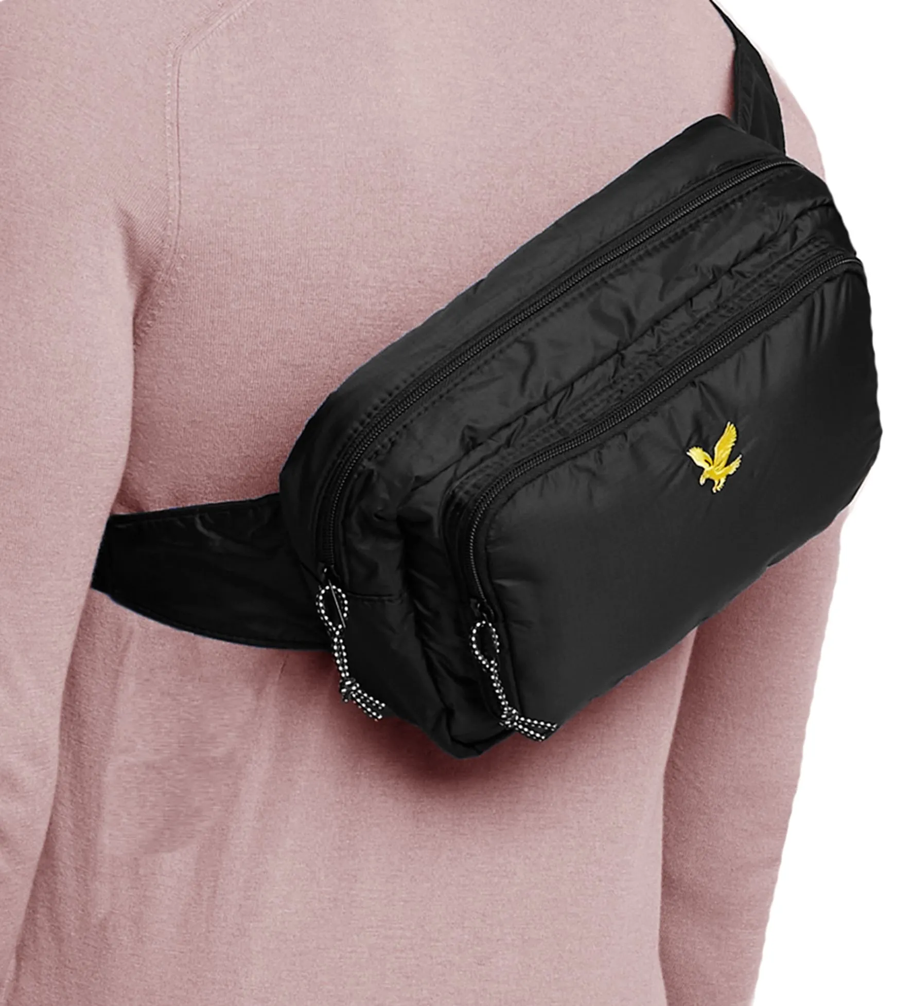 Lyle and Scott Black Wadded Side Bag