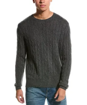 Cable Cashmere Crewneck Sweater by Magaschoni