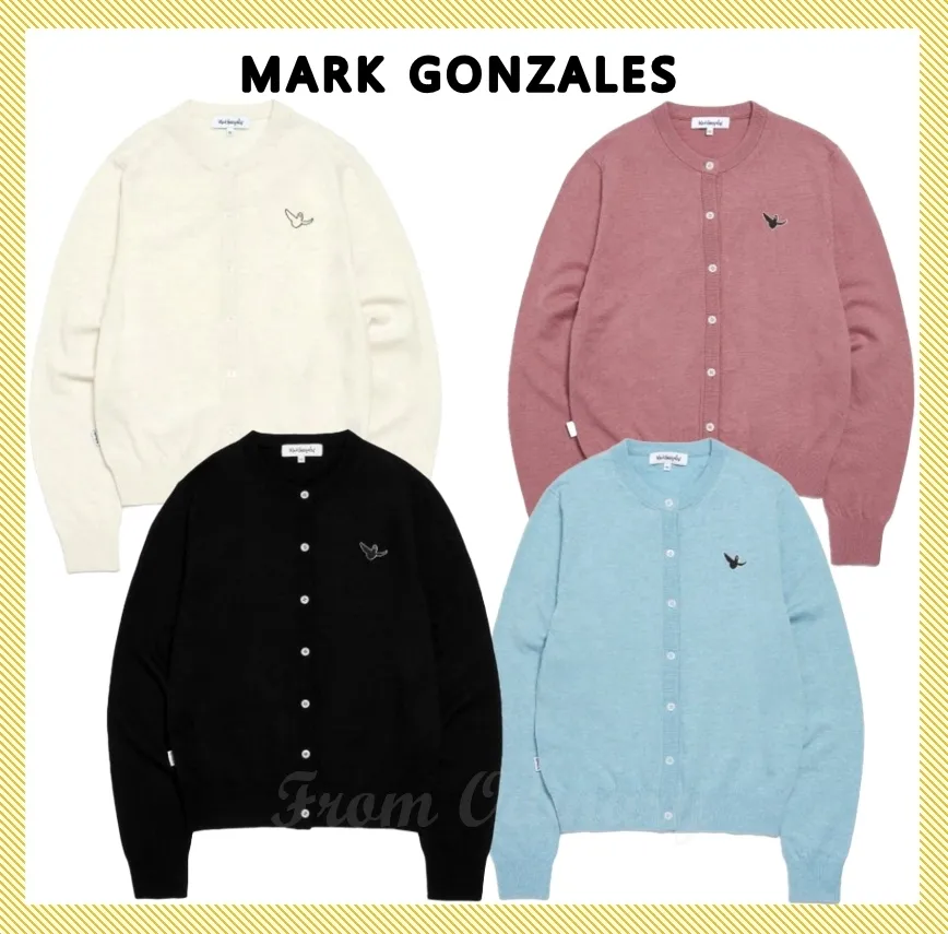 Mark Gonzales Logo Cardigans for Street Style