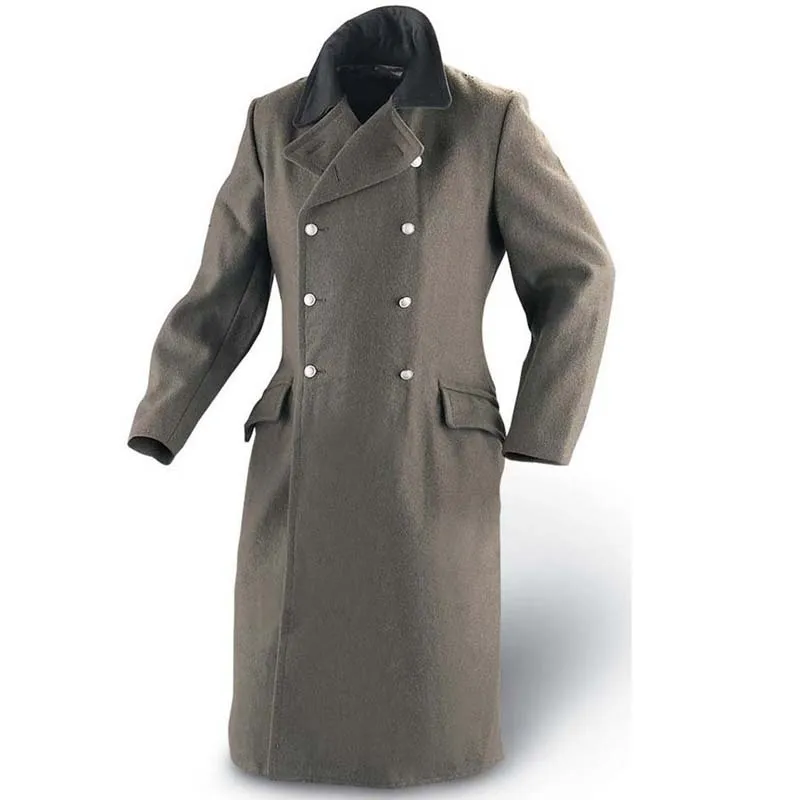 Stylish Men's Wool Coat with Contrast Collar