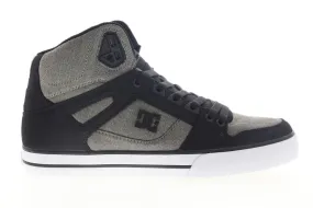 Mens Gray Canvas Lace Up Skate Sneakers Shoes - DC Pure High TX SE ADYS400046