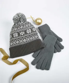 Mens Hat and Glove Set