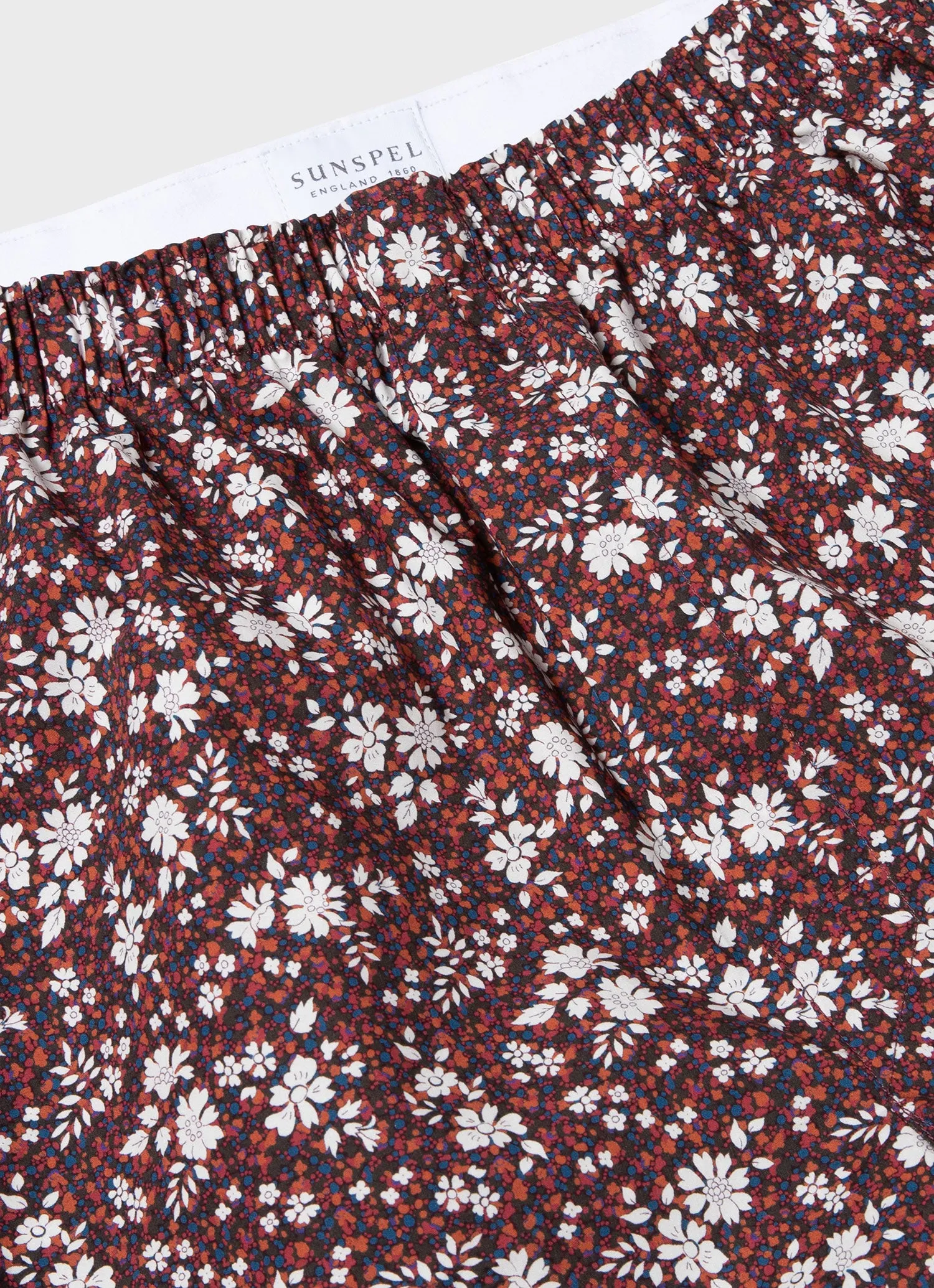 Red Pepper Floral Men's Liberty Print Boxer Shorts