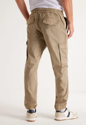 Men's Tan Cargo Cuff Pants