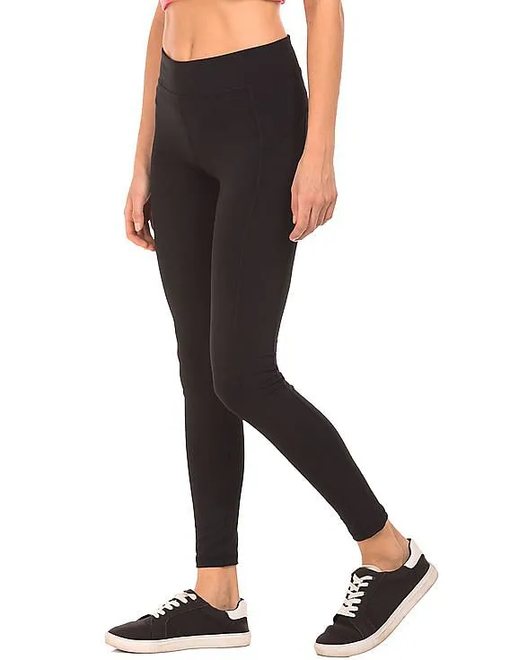 Mid Rise Panelled Leggings