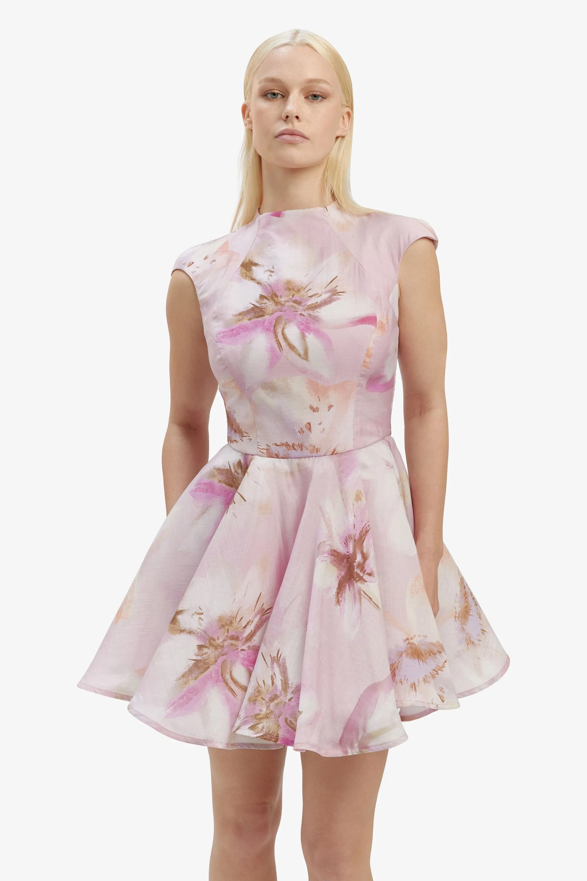 Mini Dress Lilac Floral - Josilyn