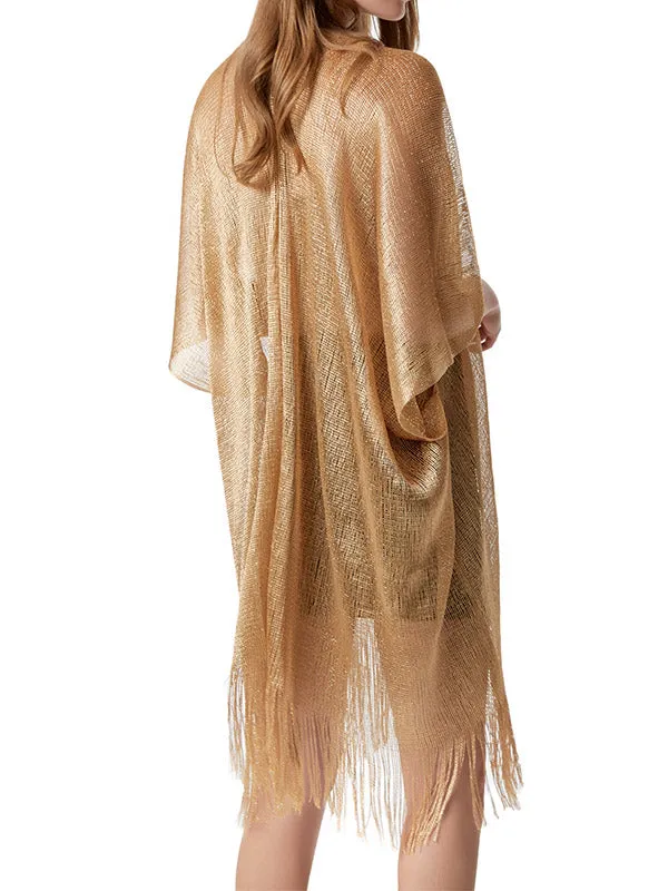 Elegant Maternity Photoshoot Midi Dress with Golden Tassel, Bright Wire, and Flowy Cover-Ups - Momnfancy