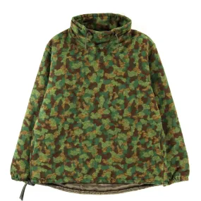 Monitaly Green Camo Insulated Pullover Jacquard Mock Neck