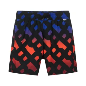 Multicolour All Over Logo Shorts by Boss