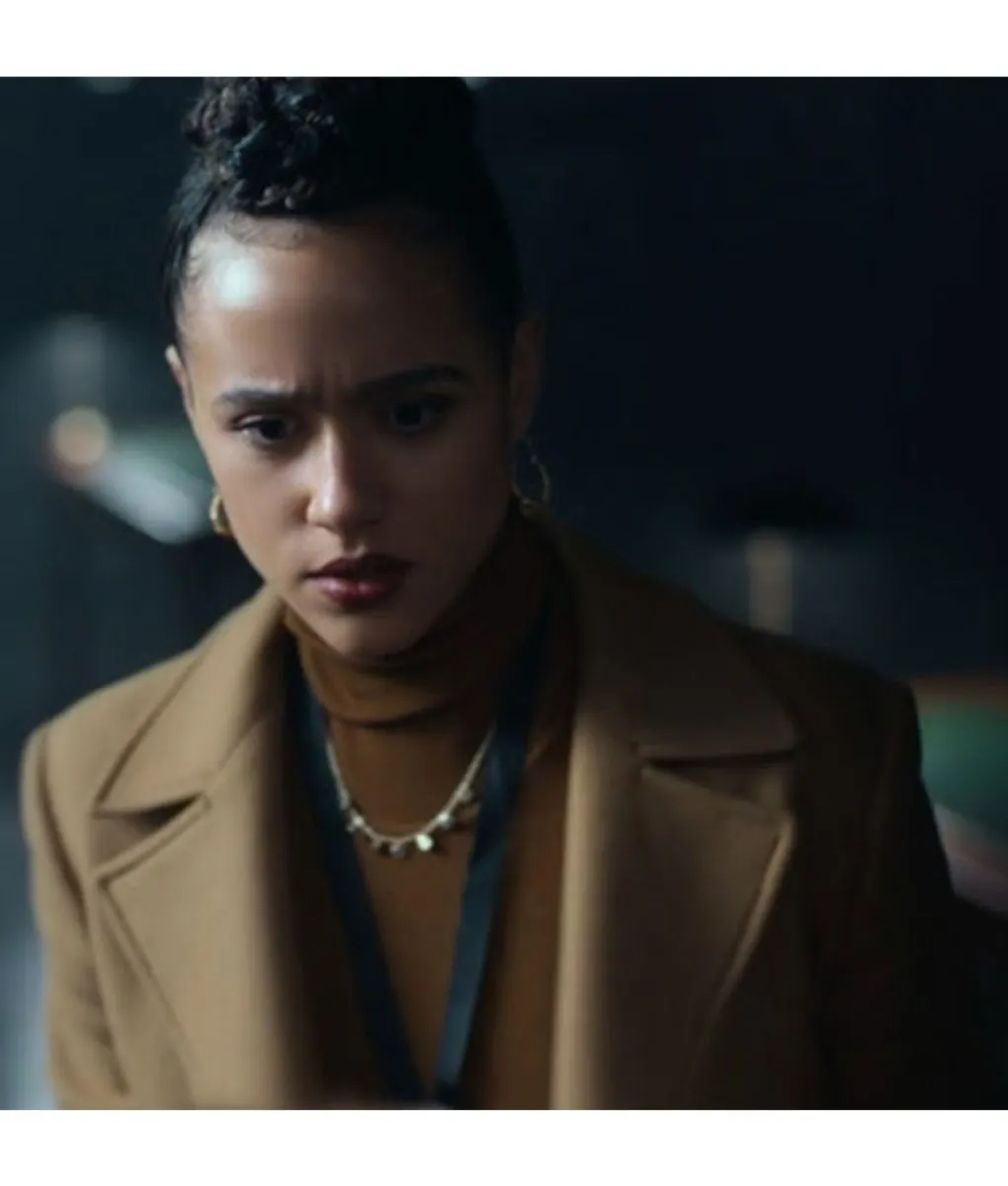 Nathalie Emmanuel Wool Coat