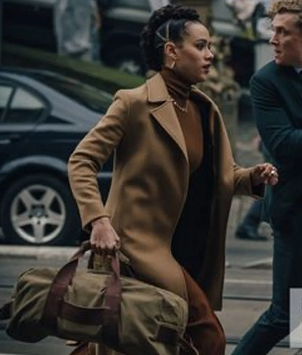 Nathalie Emmanuel Wool Coat