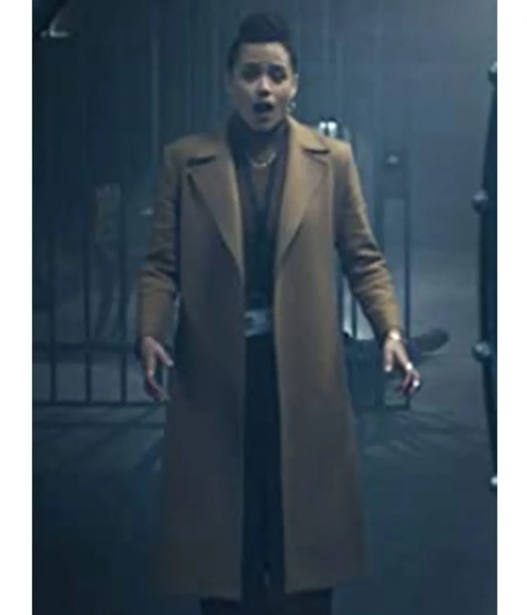 Nathalie Emmanuel Wool Coat