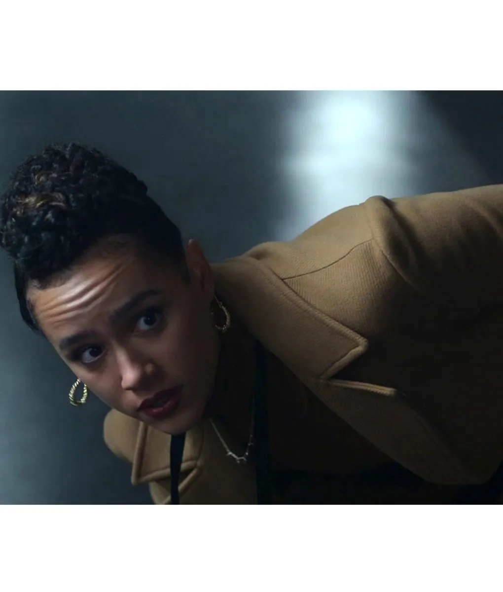 Nathalie Emmanuel Wool Coat