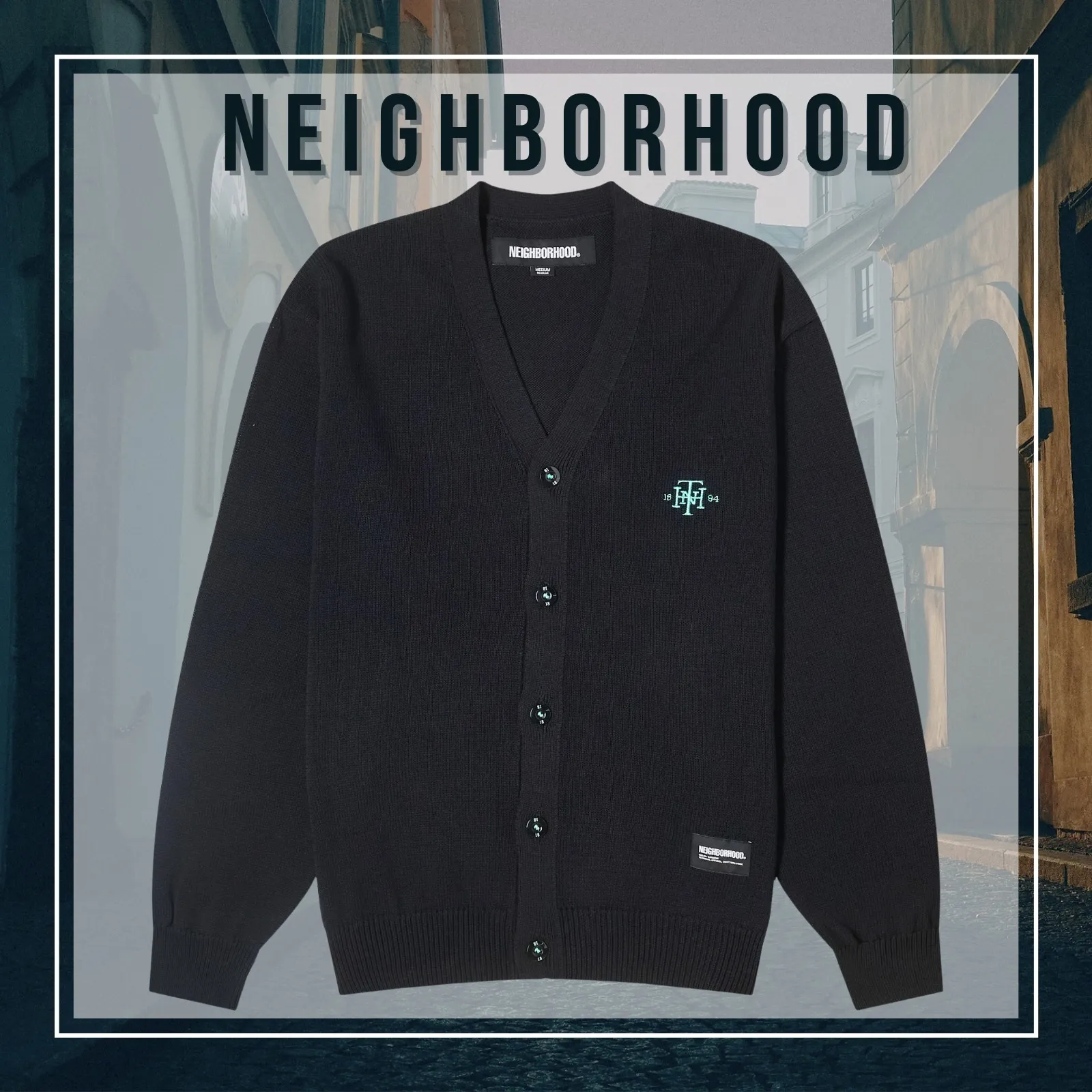 Street Style Plain Logo Cardigans | Unisex Blended Fabrics in the Neighborhood