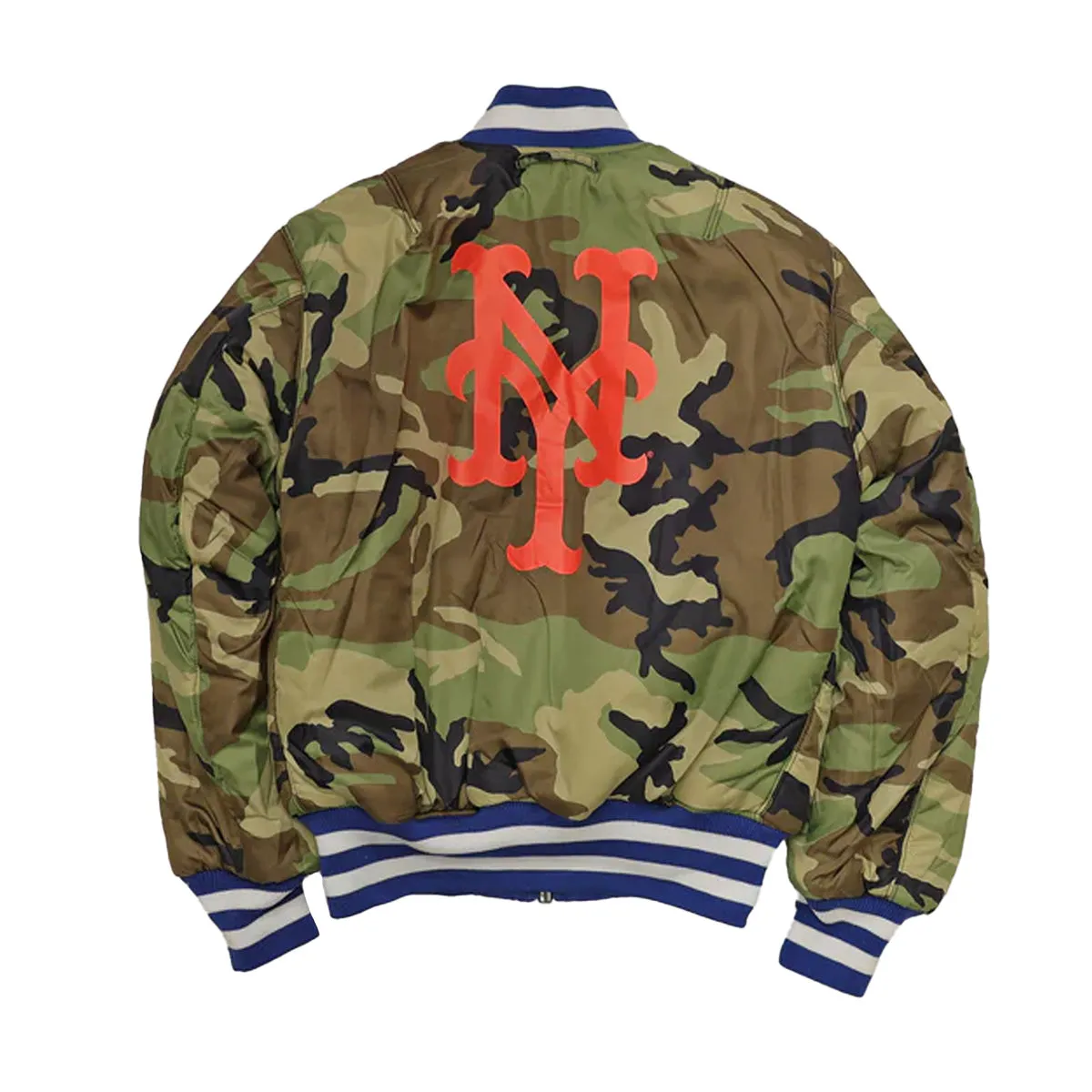 New York Mets Men's Alpha Industries MA-1 Bomber Jacket Royal - X29961BN00-13026997