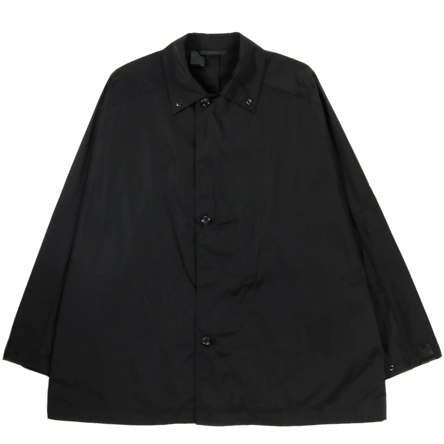 N.HOOLYWOOD black nylon balmacaan coat style 2241-CO03 in New York