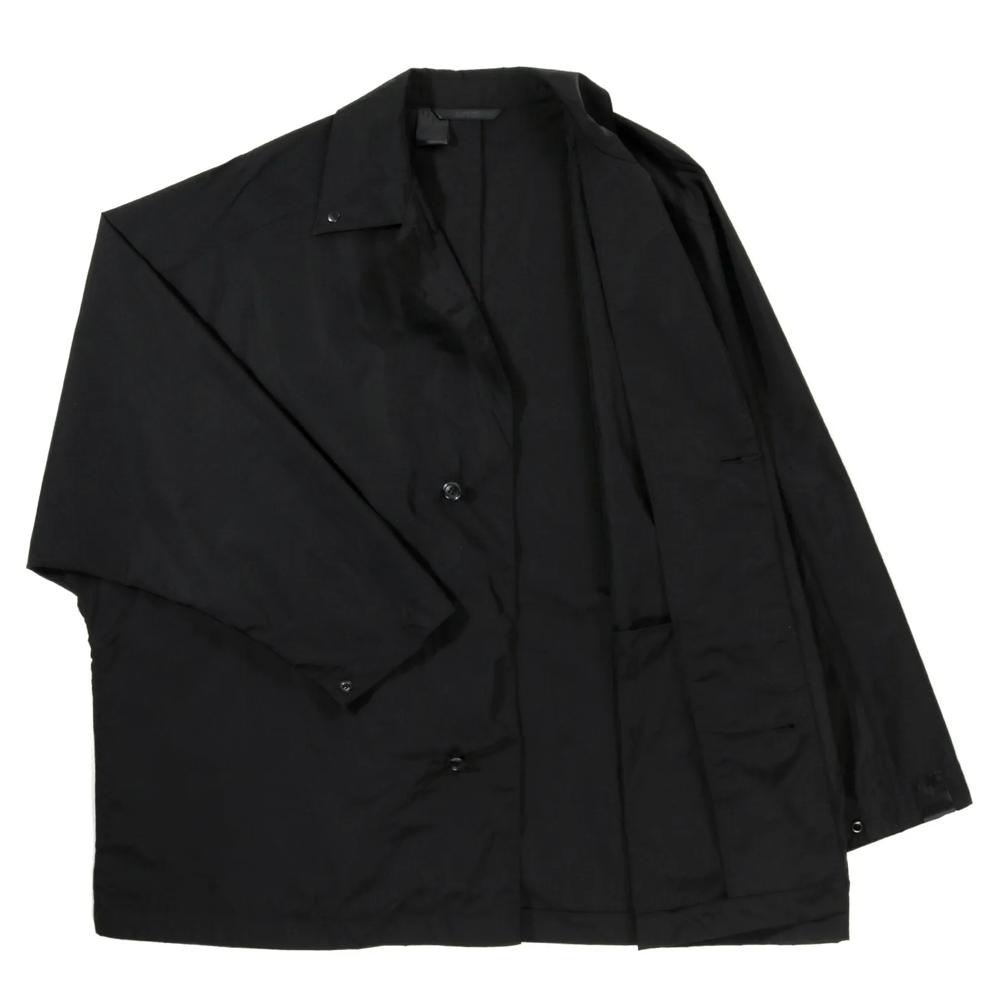 N.HOOLYWOOD black nylon balmacaan coat style 2241-CO03 in New York