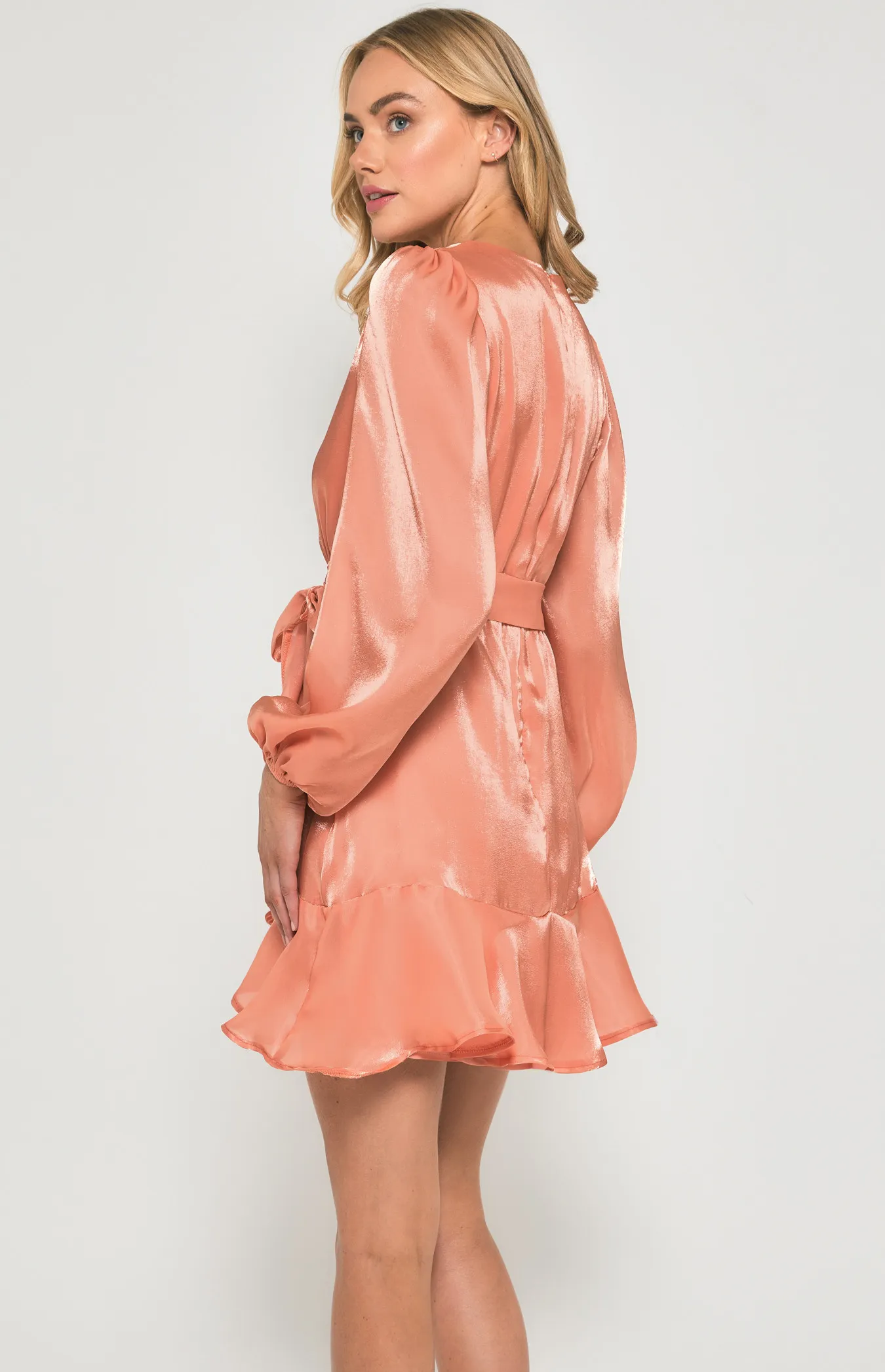 Organza Dress with Frill Feature Hem