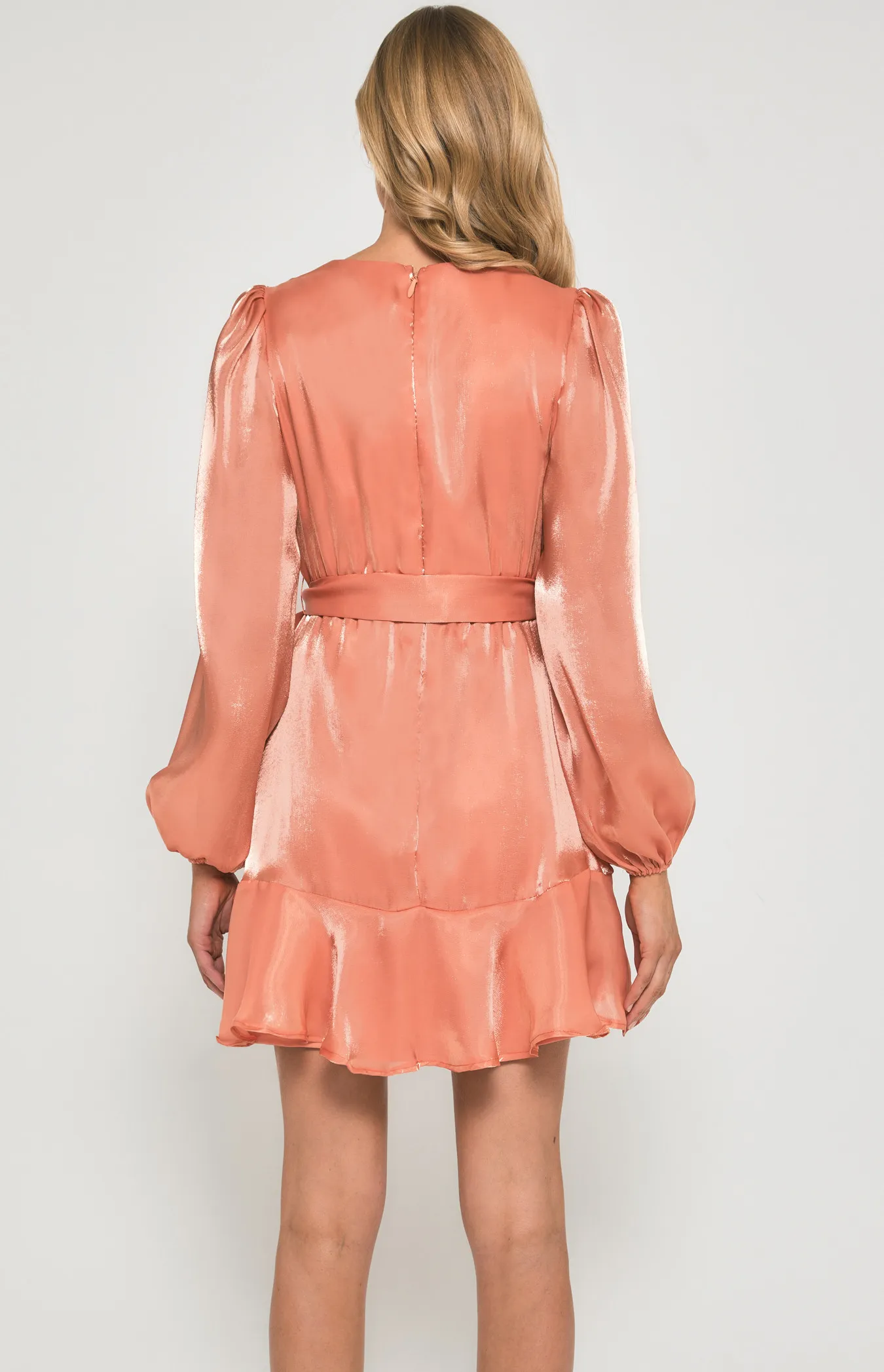 Organza Dress with Frill Feature Hem