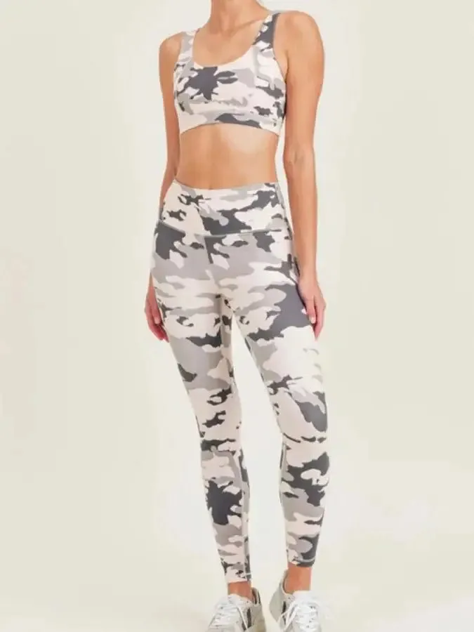 Pink Camouflage High Waisted Leggings.