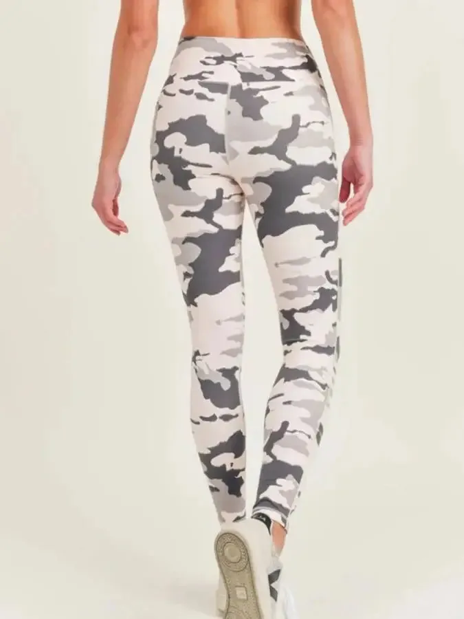 Pink Camouflage High Waisted Leggings.