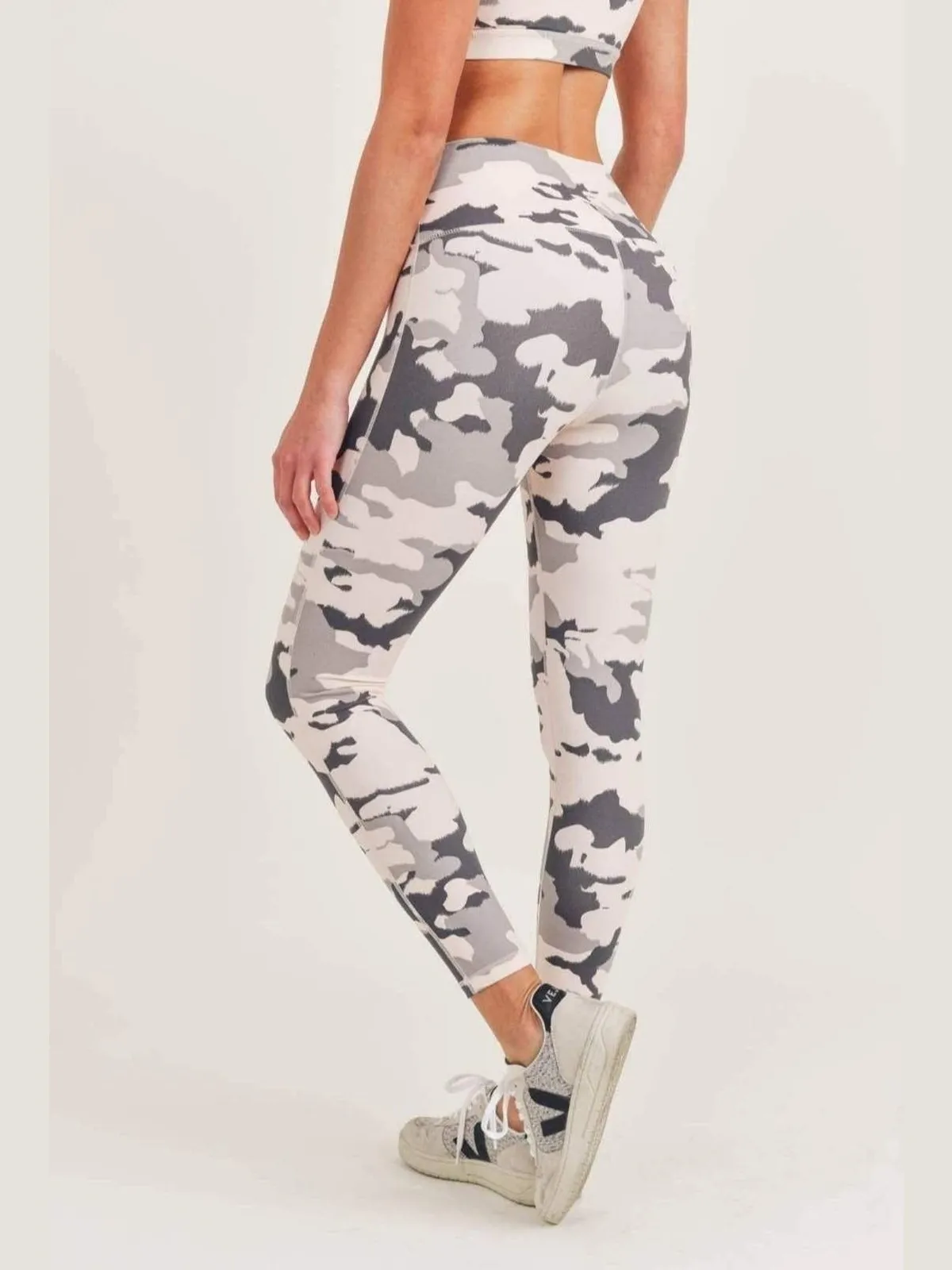 Pink Camouflage High Waisted Leggings.